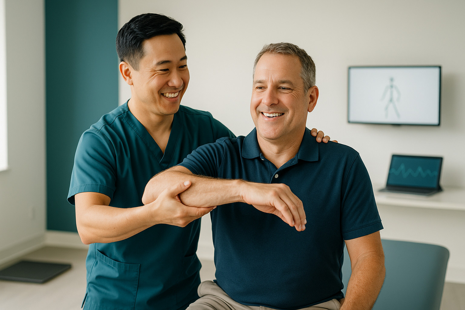 Orthopedic PT hero: targeted exercise with therapist guidance
