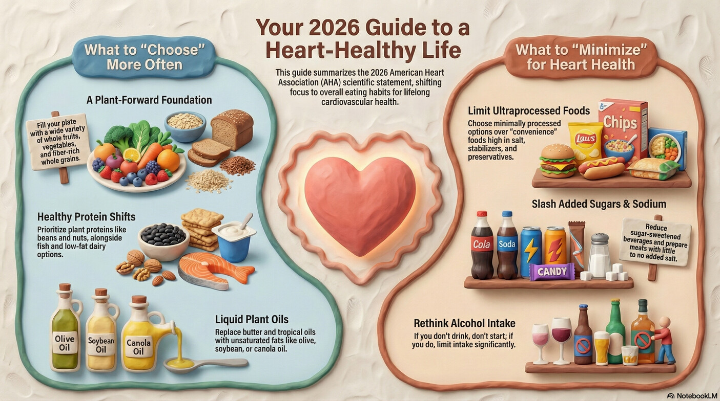 AHA 2026 Diet guide infographics